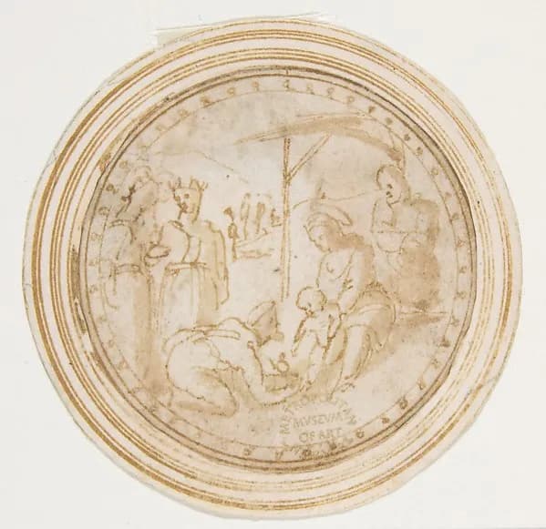 Adoration of the Magi by Anonymous, Italian, 16th century depicting Matthew 2
