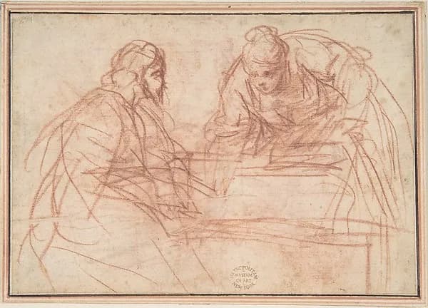 Christ and the Woman of Samaria by Anonymous, Italian, Venetian, 15th to 16th century depicting John 1
