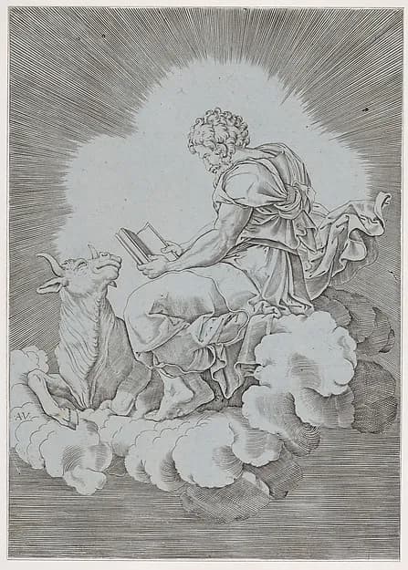 Saint Luke by Anonymous, Italian, 16th to early 17th century depicting Luke 1