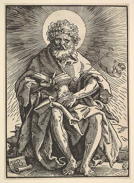 St. John the Baptist Holding the Lamb by Hans Baldung Grien depicting Matthew 3