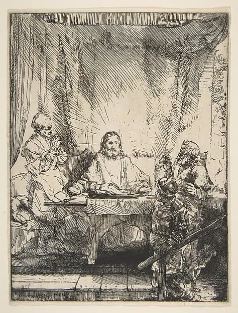 The Supper at Emmaus by Rembrandt van Rijn depicting Luke 24