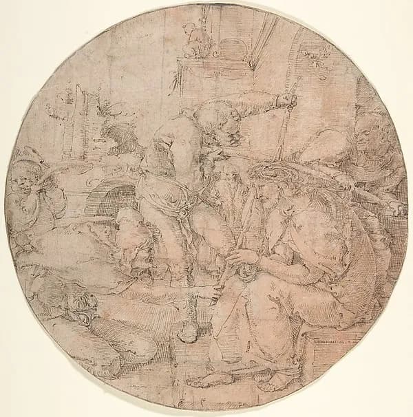 The Crowning with Thorns by Lucas van Leyden depicting Matthew 27