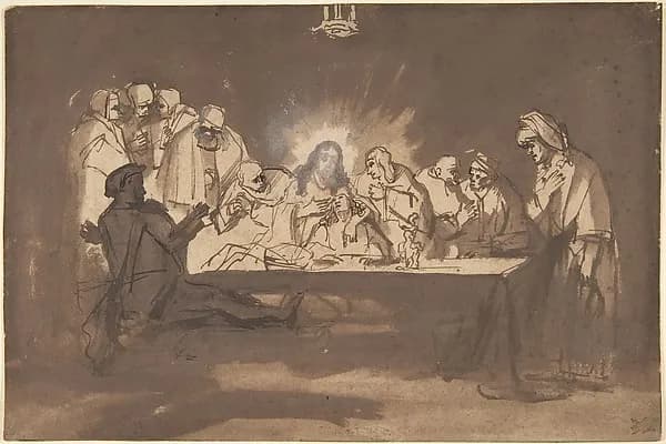 The Last Supper by Philips Koninck depicting John 13