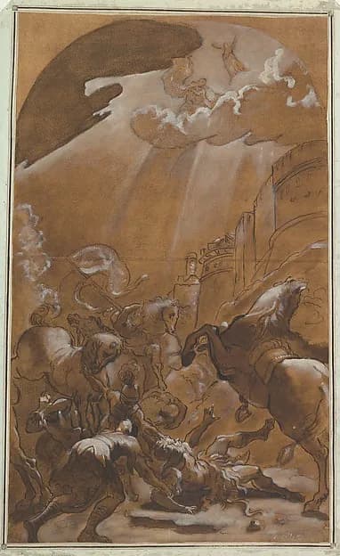 The Conversion of Saint Paul by Ludovico Carracci depicting Acts 9