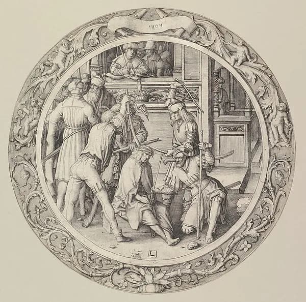 Christ Crowned with Thorns, from the Circular Passion by Lucas van Leyden depicting John 1