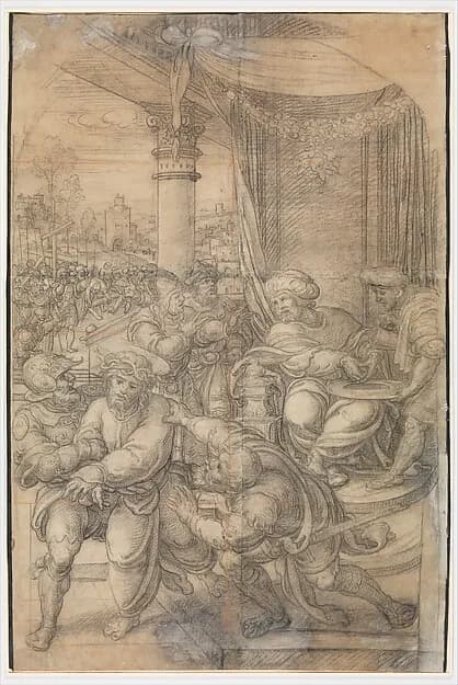 Pilate Washing his Hands by Bernard van Orley depicting John 1