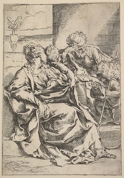 The Holy Family by Guido Reni depicting Luke 2