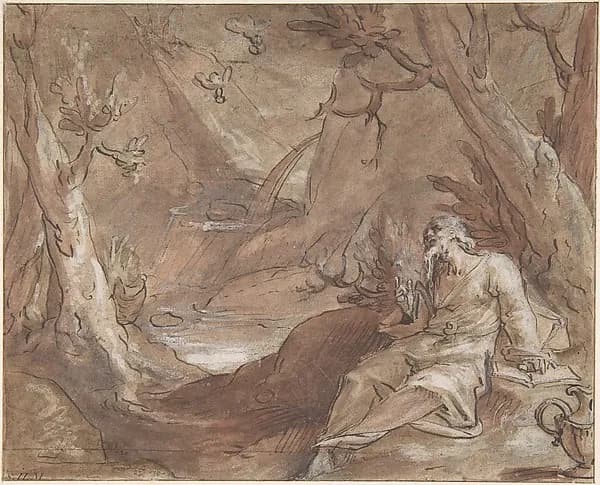 Elijah Fed by Ravens by Jan Muller depicting 1 Kings 17