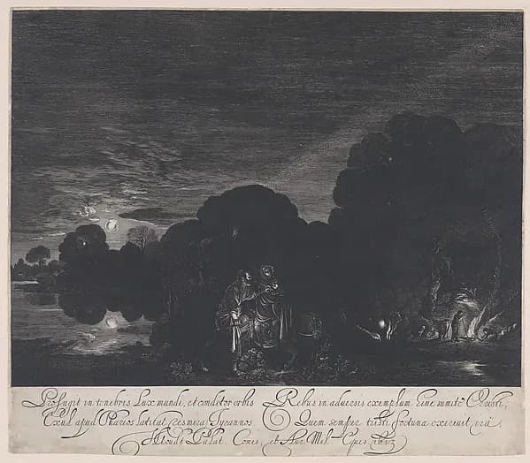 The Flight into Egypt by Hendrick Goudt depicting Matthew 2