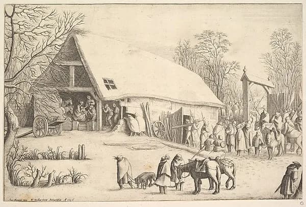 Adoration of the Kings by Wenceslaus Hollar depicting Luke 1