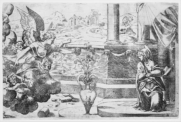 The Annunciation by Jean Cousin the Elder depicting Luke 1