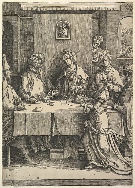 Salome with the Head of John the Baptist by Lucas van Leyden depicting Matthew 3