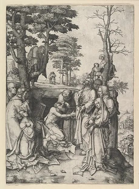 The Raising of Lazarus by Lucas van Leyden depicting John 11