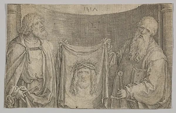 Sts. Peter and Paul With the Vernicle by Lucas van Leyden depicting Matthew 4