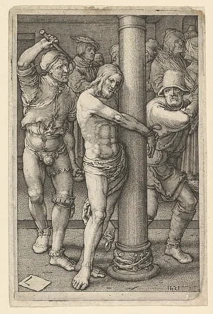 The Flagellation, from "The Passion of Christ" by Jan Muller depicting Matthew 27