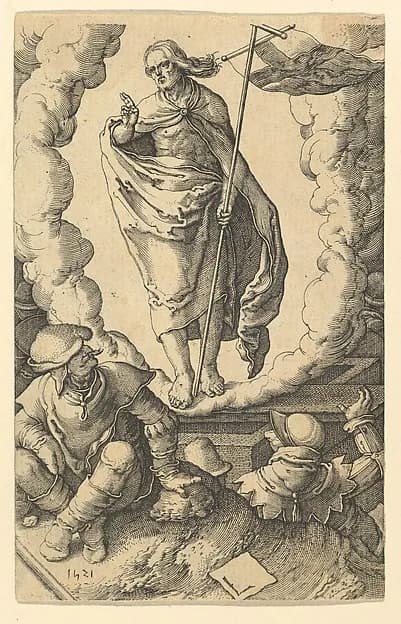 The Resurrection, from "The Passion of Christ" by Jan Muller depicting Matthew 28