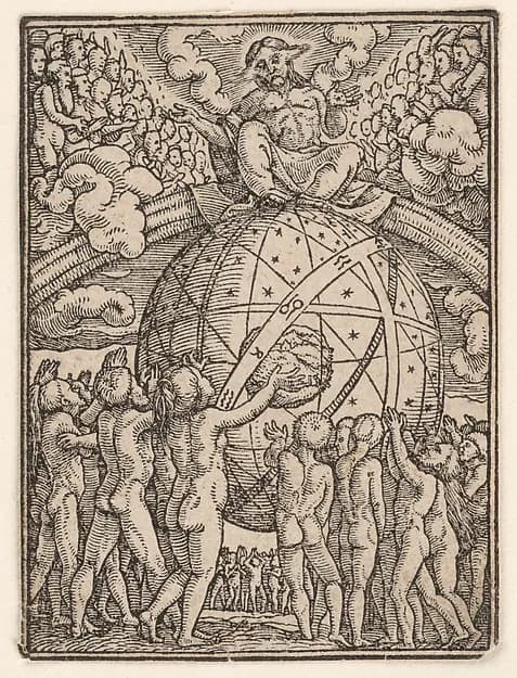 The Last Judgment, from "The Dance of Death" by Hans Holbein the Younger depicting Revelation 20