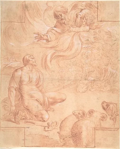 God Appearing to Moses by Pierre Brebiette depicting Exodus 2