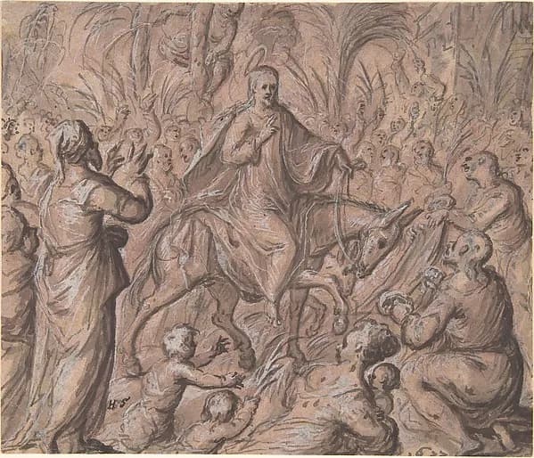 Christ's Entry into Jerusalem by Hans Stutte depicting Matthew 21