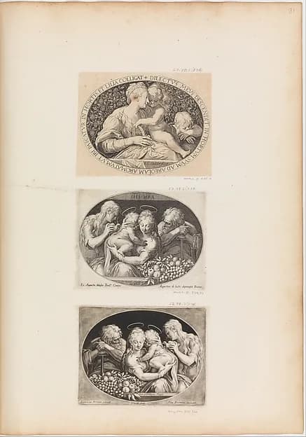 Madonna and Child with St. John by Aegidius Sadeler II depicting Matthew 3