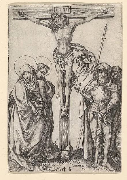 The Crucifixion by Martin Schongauer depicting Matthew 27