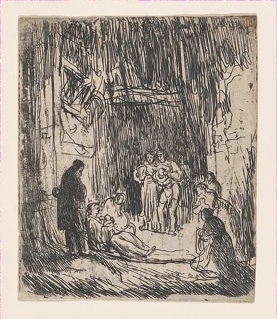 Adoration of the Shepherds by Jan Lievens depicting Luke 2