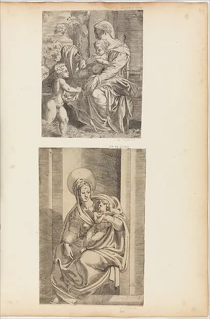 Madonna and Child with St. Elizabeth and St. John by Anonymous, Italian, 16th to early 17th century depicting Matthew 3