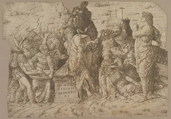 The Entombment of Christ by Andrea Mantegna depicting Matthew 27