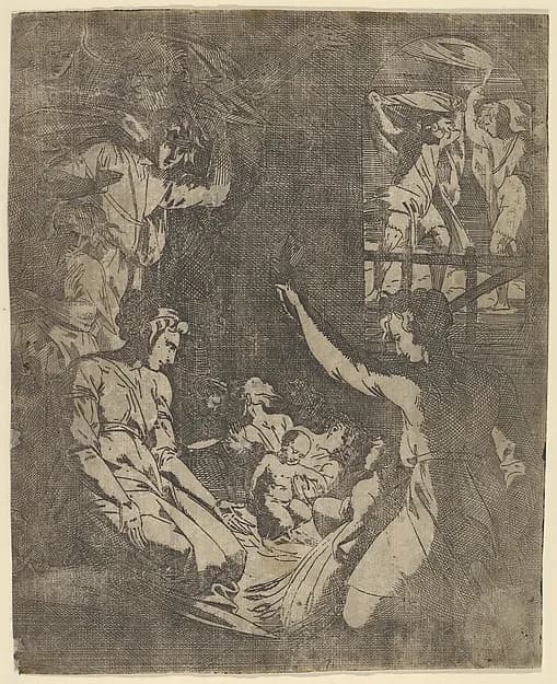 The Nativity by Geoffroy Dumoûtier depicting Luke 2