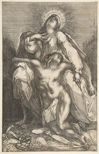 Pietà by Jacques Bellange depicting Luke 1