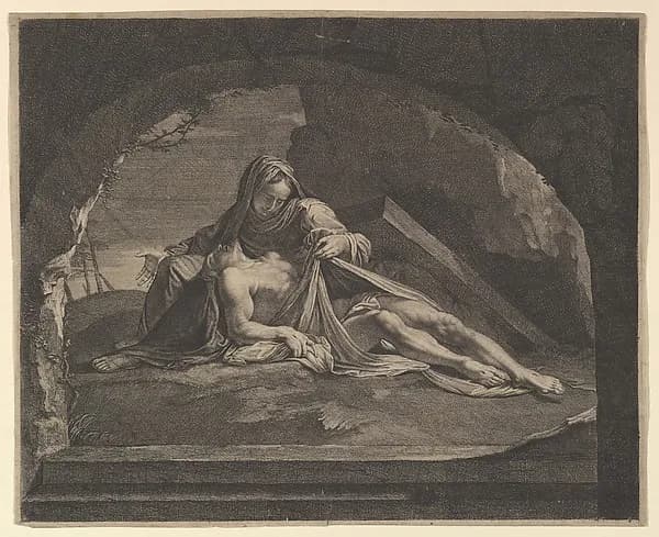 La Vierge au sepulcre by Jean Morin depicting Luke 1