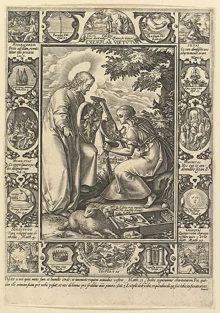 Exemplar Virtutum, from "Allegorical Scenes from the Life of Christ" by Hendrick Goltzius depicting John 1