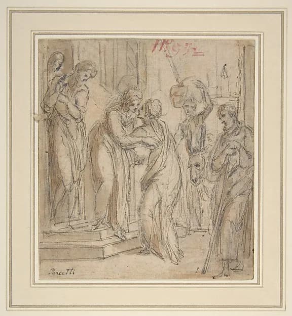 The Visitation by Bernardino Poccetti depicting Luke 1