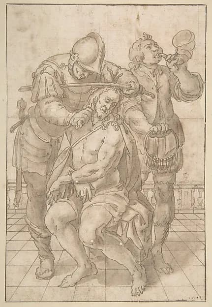 Mocking of Christ by Johann Heintz depicting Matthew 27