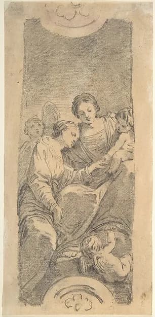 The Mystic Marriage of Saint Catherine by Jean Honoré Fragonard depicting Romans 8