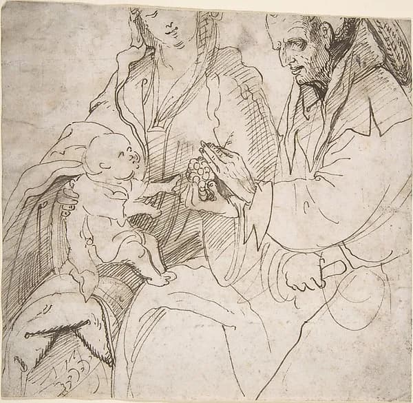 Virgin and Child with a Cleric by Hans Burgkmair depicting Luke 2