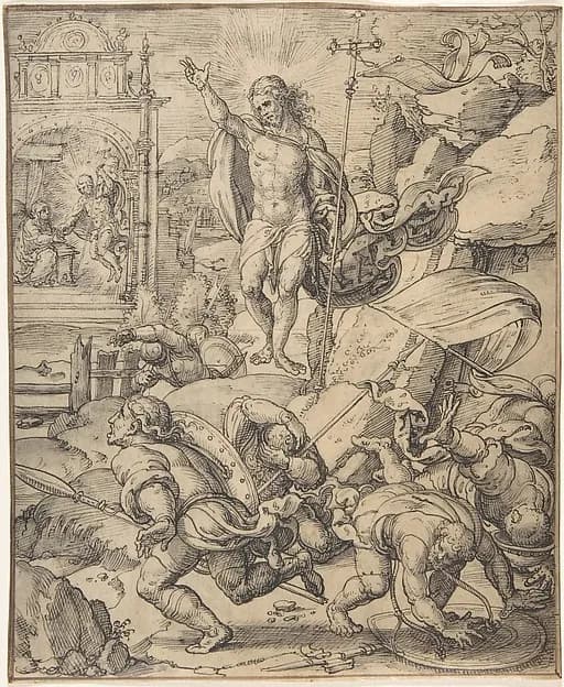 The Resurrection by Bernard van Orley depicting Matthew 28