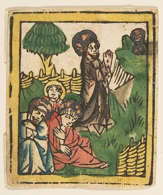 Christ on the Mount of Olives by Anonymous, German, 15th century depicting John 1