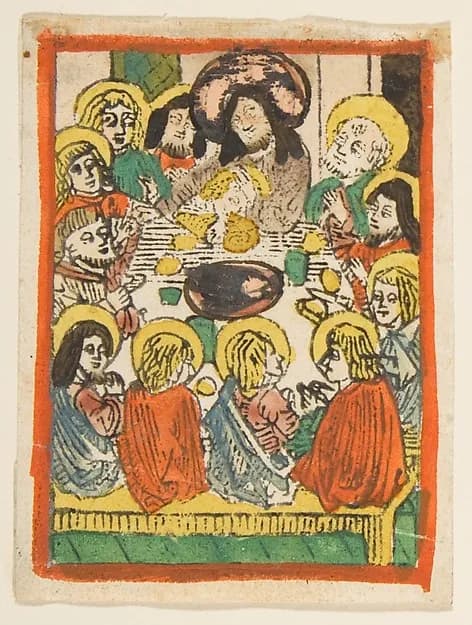 The Last Supper by Anonymous, German, 15th century depicting Matthew 26