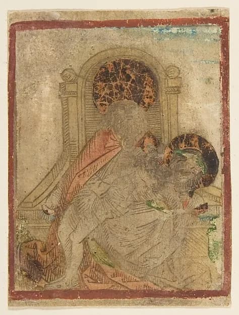 The Holy Trinity by Anonymous, German, 15th century depicting Matthew 28