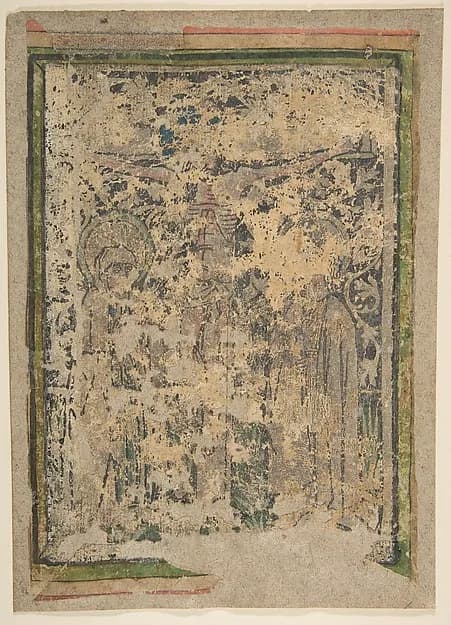 Christ on the Cross (Schr. 2789a) by Anonymous, German, 15th century depicting Matthew 27