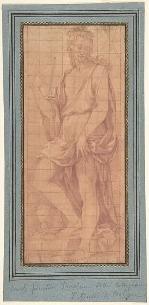 Standing Saint John the Baptist with The Lamb by Girolamo Macchietti depicting Matthew 3