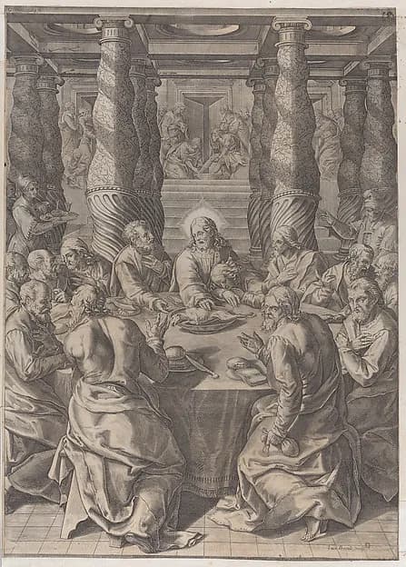 The Last Supper by Giovanni Battista Mazza depicting Matthew 26