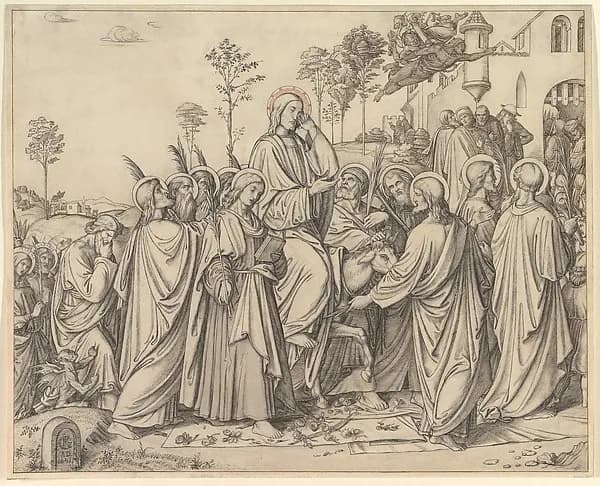 The Entrance of Christ into Jerusalem by Gustav Ferdinand König depicting John 12