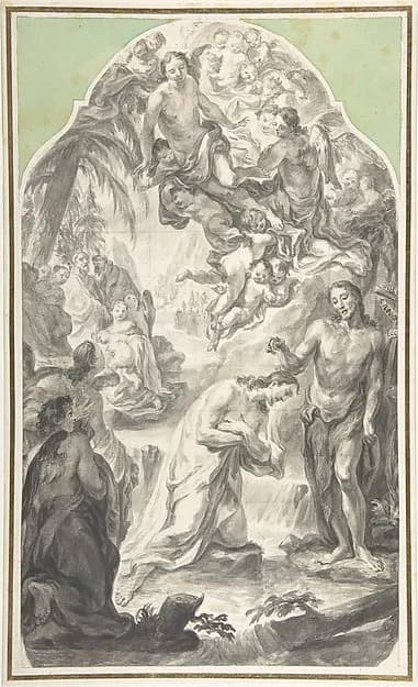 The Baptism of Christ by Joseph Esperlin depicting Matthew 3