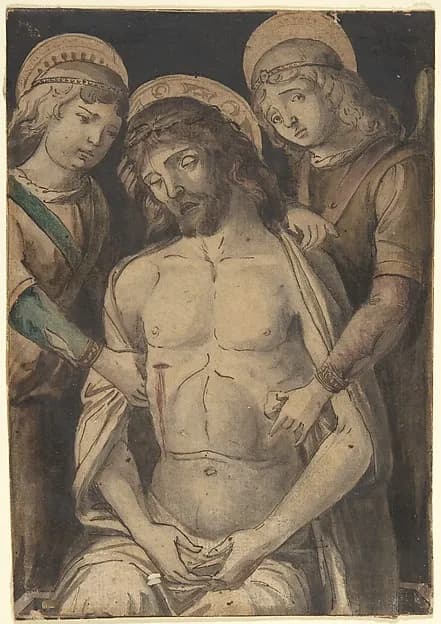 Pietà by Anonymous, Italian, 19th century depicting Luke 1