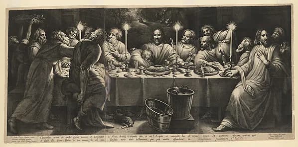 The Last Supper by Jan Muller depicting Matthew 26