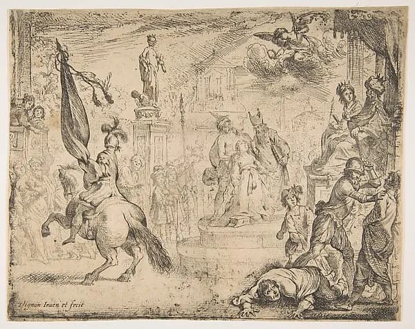The Martyrdom of St. Catherine by Claude Vignon depicting Romans 8
