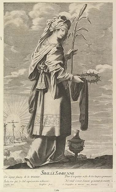 Sibylle Samienne, from "Douze Sibylles" by Gilles Rousselet depicting Matthew 27