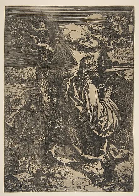 Agony in the Garden by Albrecht Dürer depicting Matthew 26
